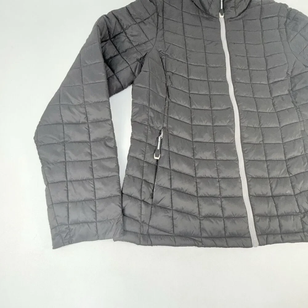 Roper Puffer Jacket Mens M Black Full Zip Packable Quilted Lightweight Full Zip